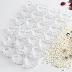 Heart shape transparent acrylic jar with lid for gifting and storage