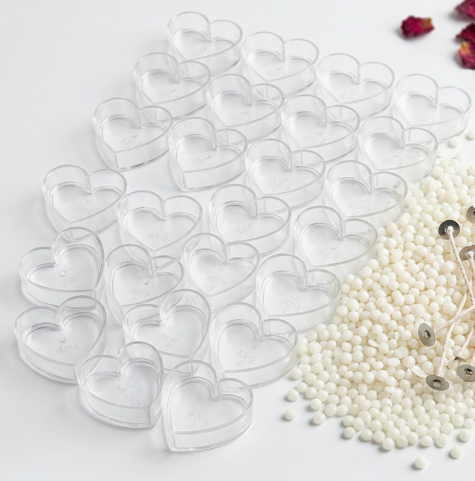Heart shape transparent acrylic jar with lid for gifting and storage