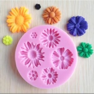 6 Cavity Mini Floral Silicone Mould