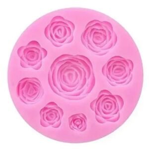 9 Cavity Rose Silicone Mould