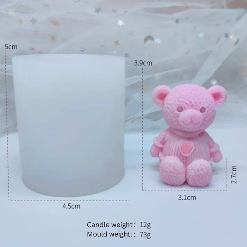 Mini Bear Silicone Candle Mould - Image 2