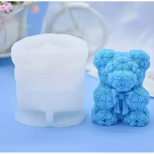 Rose Bear Silicone Candle Mould